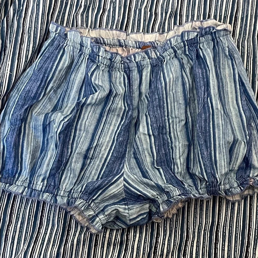 Free People Navy and White Striped Dress with Bloomer Shorts - Picture 4 of 4
